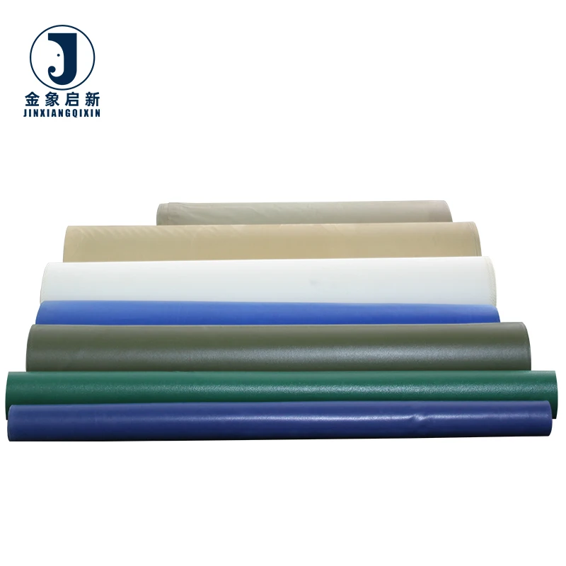 JX PVC Laminated Waterproof Breathable Anti-UV Blackout Organic Plain Weft Swimming Pool Covers Tarpaulin Coated