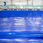 JX PVC Laminated Waterproof Breathable Anti-UV Blackout Organic Plain Weft Swimming Pool Covers Tarpaulin Coated