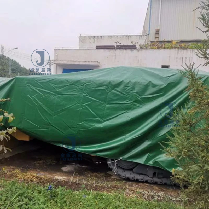 JX PVC Coated Tarpaulin/Cover for Farm Waterproof Warp Knitted Tent Pig Broiler Sheep Chicken Farm Plain Style