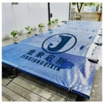JX PVC Laminated Waterproof Breathable Anti-UV Blackout Organic Plain Weft Swimming Pool Covers Tarpaulin Coated