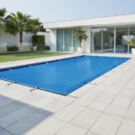 PVC  Laminated Waterproof Breathable Anti-UV Blackout Organic Plain Weft Swimming Pool Covers Tarpaulin Coated