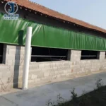 JX PVC Coated Tarpaulin/Cover for Farm Waterproof Warp Knitted Tent Pig Broiler Sheep Chicken Farm Plain Style