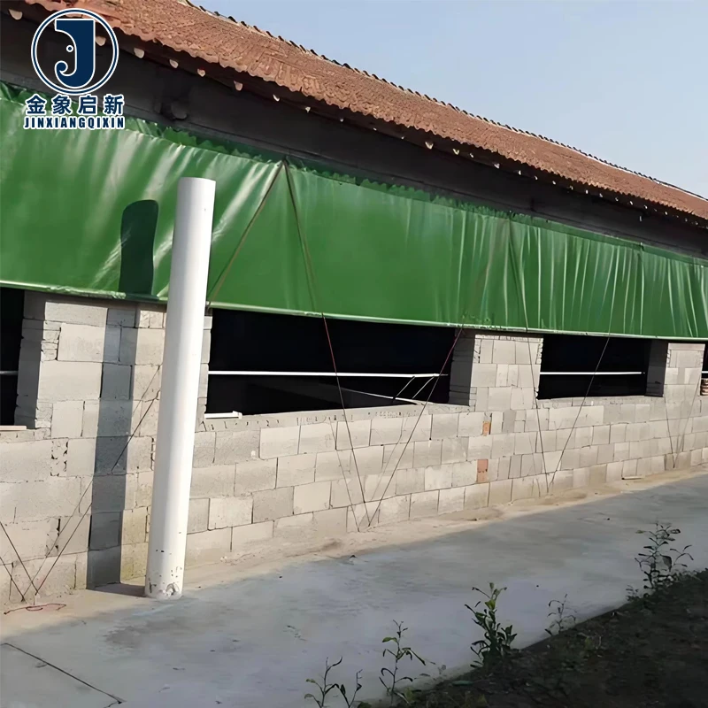 JX PVC Coated Tarpaulin/Cover for Farm Waterproof Warp Knitted Tent Pig Broiler Sheep Chicken Farm Plain Style