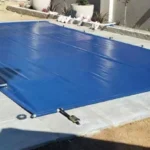JX PVC Laminated Waterproof Breathable Anti-UV Blackout Organic Plain Weft Swimming Pool Covers Tarpaulin Coated