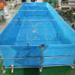 PVC Tarpaulin 0.65mm Industrial Woven Fabric Plain Style Waterproof Coating for Fish Pond Tank Pool From Vietnam