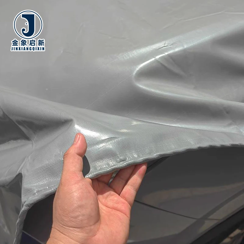 Customized 12m by 12m PVC Trailer Tarpaulin Sheets 650gsm With Eyelets for Trucks