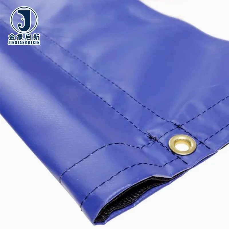Custom Logo PVC Tarpaulin Flame Retardant Waterproof Poly Tarp PVC Coated Plastic Truck Cover Trailer Cover Outdoor Cover