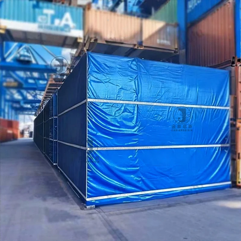 Waterproof PVC Coated Tarpaulin Double Sided Coating Environmentally Friendly Multifunctional Vehicle Open Trailer Cover