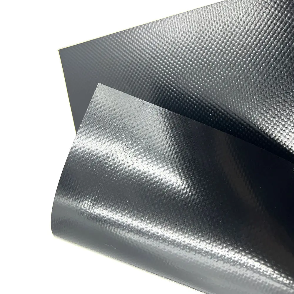 PVC Knife Coated gray Tarpaulin Heavy Duty Waterproof Truck Cover Fabric Waterproof UV Resistant Industrial Tarpaulin Heavy Duty