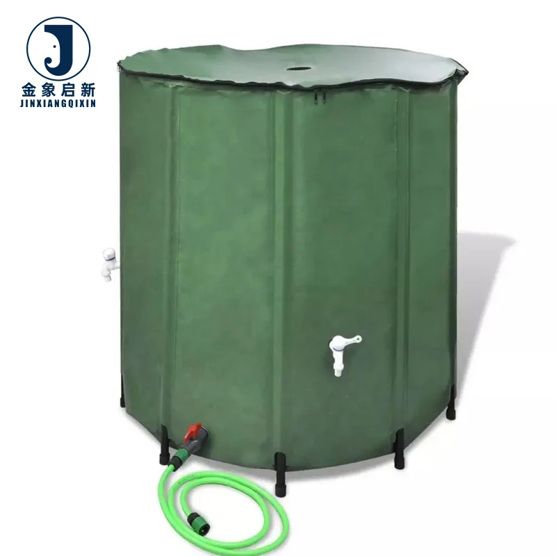 Garden Flexible 750L PVC Waterproof Fabric Rain Tank Irrigation Rainwater Harvesting Industrial Fabric Large Water Storage Tank
