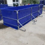 Coated PVC Laminated Tarpaulin Above Ground Swimming Pool Metal Frame High Tensile Foldable Tarp