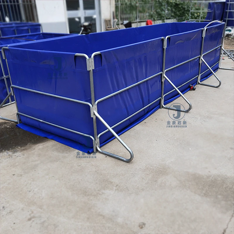 Coated PVC Laminated Tarpaulin Above Ground Swimming Pool Metal Frame High Tensile Foldable Tarp