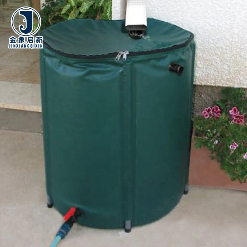 Foldable Waterproof PVC Rain Collecting Barrel Garden Use Rain Water Tank Collapsible Water Storage