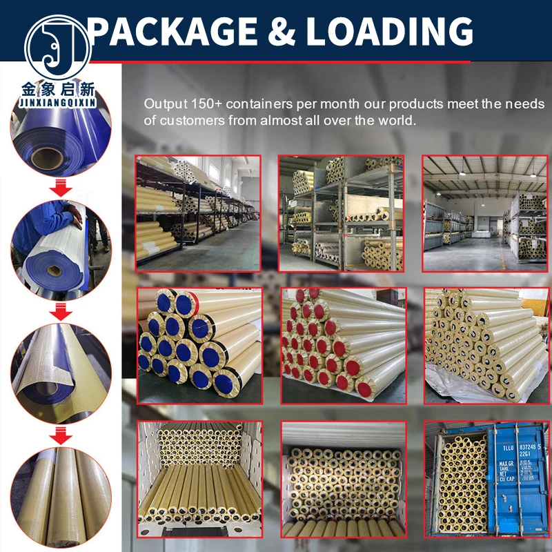 PVC Tarpaulin Glossy 650GSM 1000D*1000D 23*23 1.50*50M/R for Multi-purpose Cover SAMPLE FREE