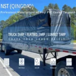 Factory Wholesale 14oz 18oz RipSTOP Flatbed Semi Truck Lumber Tarp with 8′ Drops 1PC 2PC 3PC Custom Waterproof Tarp