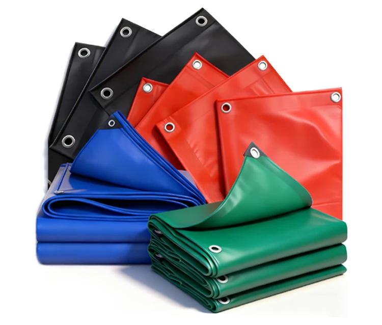Factory Direct Heavy Duty Pvc Coated Polyester Fabric Tarps Plastic Coated Fabric UV-Resistant Plain Windproof