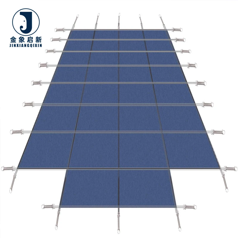 JX Manufacturer Direct Sales PVC Coated Swimming Pool Cover. Durable Waterproof and UV Resistant Floor Swimming Pool Cover Cloth