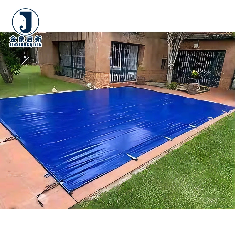 China Manufacturer 18oz 610gsm Heavy Duty Pvc Swimming Pool Cover Pvc Coated Tarpaulin Fabric Roll Roofing Cover Tarp Sheet