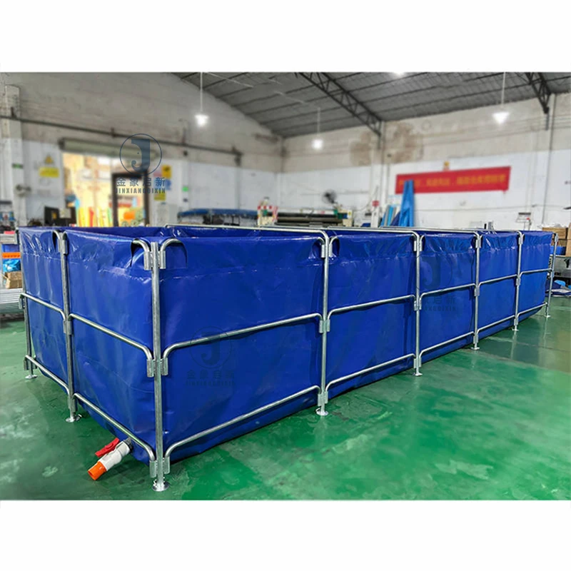 Anti-leaking Durable PVC Tarpaulin Fish Pond Liner Plastic Fish Ponds Foldable Aquaculture Pond Tanks for Fish