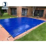 JX PVC Laminated Waterproof Breathable Anti-UV Blackout Organic Plain Weft Swimming Pool Covers Tarpaulin Coated