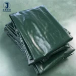 Secure Green PVC Coated Blackout Tarpaulin Truck Tent Cover Anti-Aging Waterproof Folding Design Breathable Woven Technics
