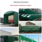 JX Customizable Waterproof Anti-UV Knife Tarpaulin Tents Canopies Awnings PVC Coated Plain Style Wrinkle Resistant Solid