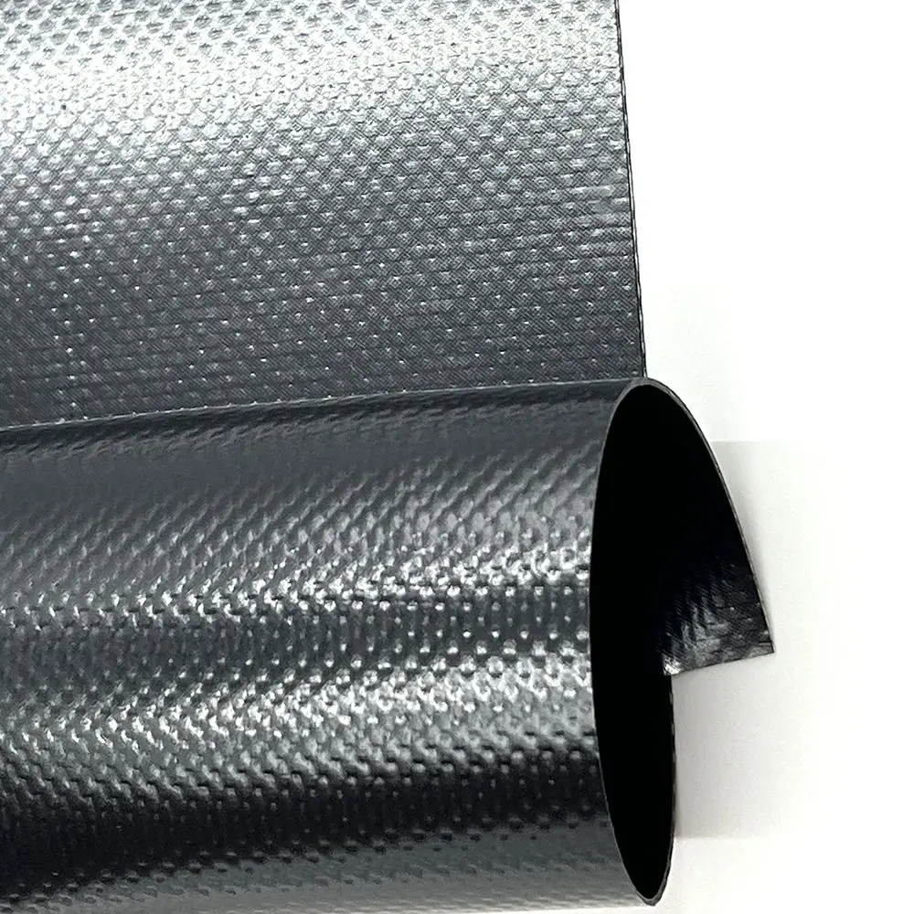 PVC Knife Coated gray Tarpaulin Heavy Duty Waterproof Truck Cover Fabric Waterproof UV Resistant Industrial Tarpaulin Heavy Duty
