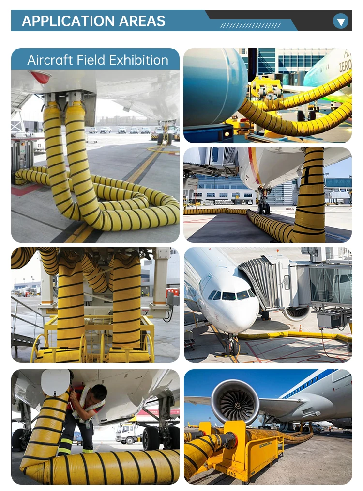 12 Inch High Quality Lightweight 12 Inch Flexible PCA Air Conditioning Hose Aviation Cooling Duct Ground Supp