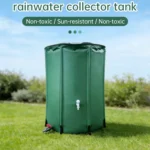 NST Green 50 Gallon Collapsible Rain Barrel Rainwater Collection System Portable Garden Water Storage Tank Water Catcher
