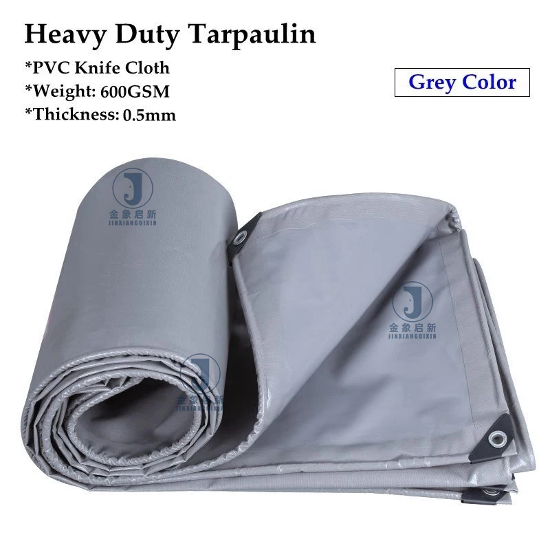 Customize 500-600GSM Heavy Duty Waterproof Anti-UV Knife Fabric PVC Tarpaulin for Car Tents Canopies Awnings
