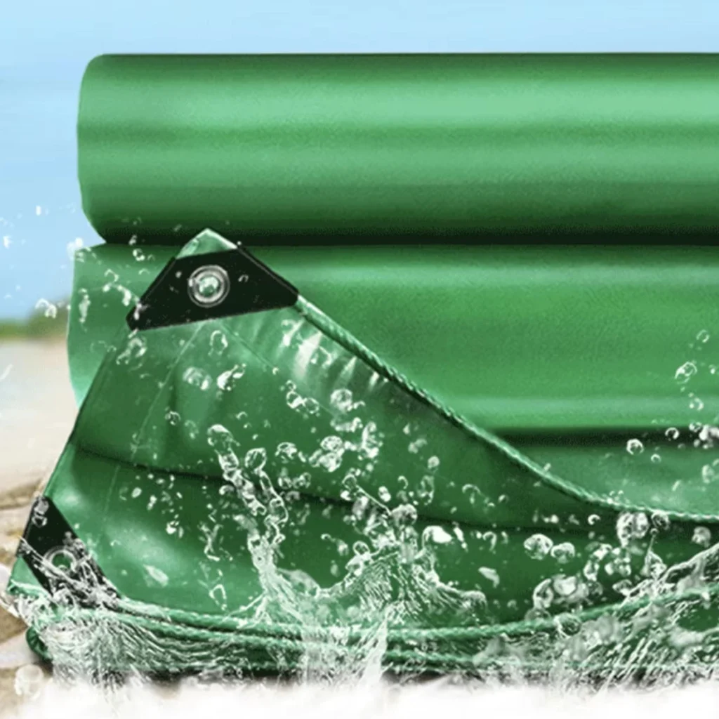 Venta al por mayor de tela de lienzo recubierta de PVC impermeable ecológica y transpirable en color negro, 0.3mm, 400g, para niños y niñas.