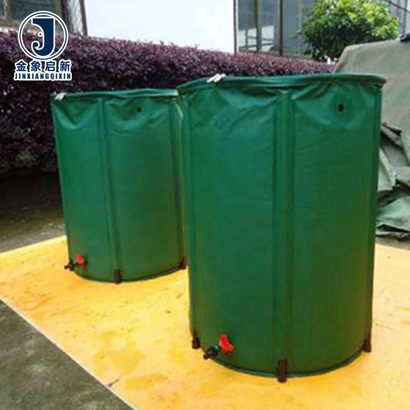 NST Green 50 Gallon Collapsible Rain Barrel Rainwater Collection System Portable Garden Water Storage Tank Water Catcher