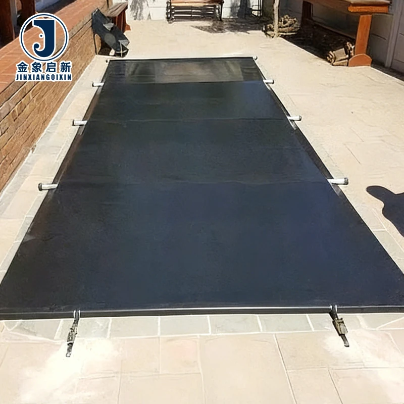 PVC Laminated Waterproof Breathable Anti-UV Blackout Organic Plain Weft Swimming Pool Covers Tarpaulin Coated