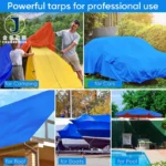 160gms Organic Coated Polyethylene Tarpaulin Trucking Covering Roll Waterproof Blackout Eco-Friendly Fabric Blue Orange Outdoor
