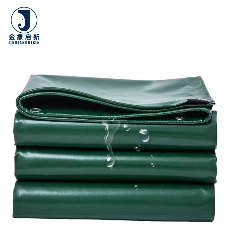Custom Reinforced Edges Rip-Stop Rubberized PVC Tarpaulin Industry Covering Vinyl Coated Polyester Tarps for Trucks