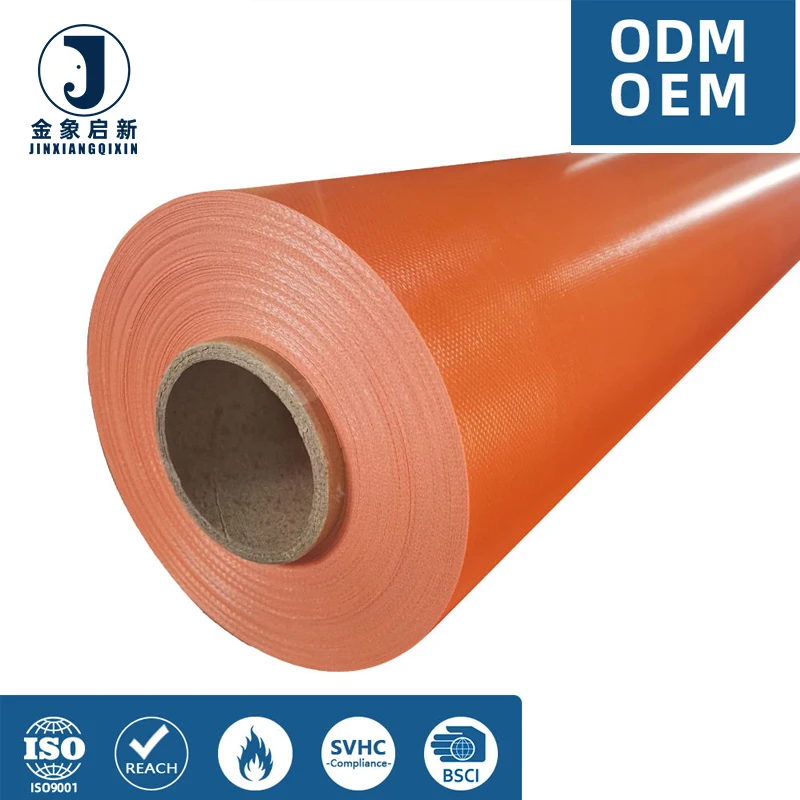 Stock PVC Tarpaulin Fabric Rolls 500D*500D 18*17 Hot Selling Colors in Stock China Manufacture Wholesale Fabrics Best Price