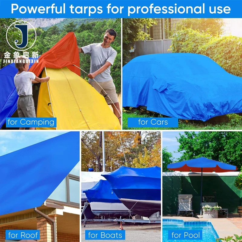 Multi-color & Size Waterproof Breathable Organic Blackout Coated PE Tarpaulin with UV Customizable Weft Knitted for Boys & Girls