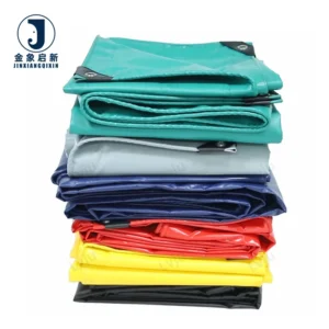 650GSM Heavy Duty Waterproof Black PVC Knife Coated Tarpaulin Truck Trailer Tent Cover Tarp Outdoor Storage Industrial Truckers