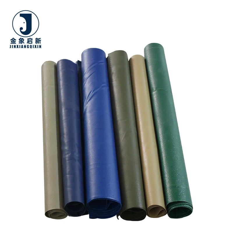 Industrial Grade Waterproof PVC Tarpaulin Roll  High Tenacity PVC Coated  Blue Outdoor Waterproof Tarpaulin