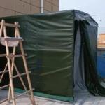 JX PVC Coated Tarpaulin/Cover for Farm Waterproof Warp Knitted Tent Pig Broiler Sheep Chicken Farm Plain Style