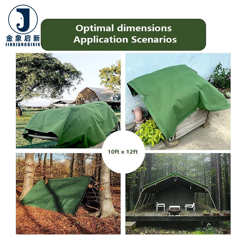 Thick 0.9mm PVC Laminated Woven Plain Canvas Tarpaulin Truck Canopy Waterproof Outdoor Awning Shading Sail Pet House Accessories