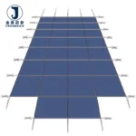 Rain Permeability Coated Organic Weft Plain Boys Blackout Blue Mesh Pool Safety Cover 18x36ft Rectangular Inground 4x8ft Center