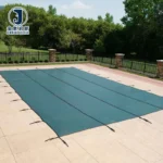 JX Manufacturer Direct Sales PVC Coated Swimming Pool Cover. Durable Waterproof and UV Resistant Floor Swimming Pool Cover Cloth