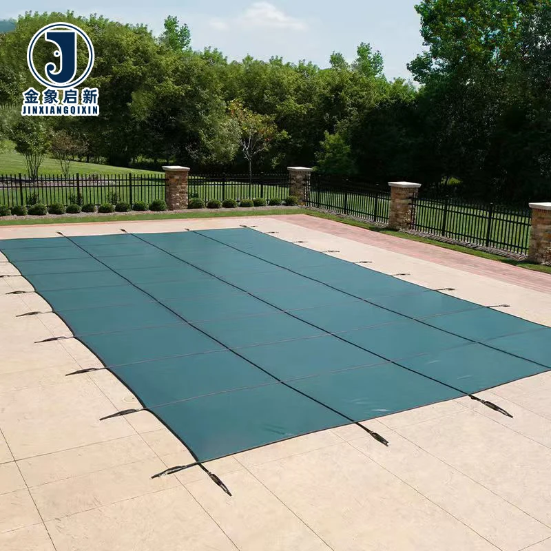 JX Manufacturer Direct Sales PVC Coated Swimming Pool Cover. Durable Waterproof and UV Resistant Floor Swimming Pool Cover Cloth