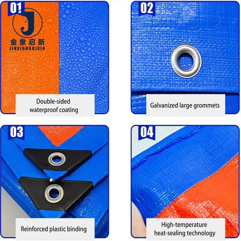 PE Coated Blackout Tarpaulin Poly Tarp with UV Protection Standard Size Fabric Sheet for Agriculture & Industrial Use