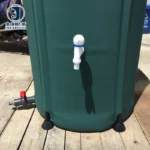 NST Green 50 Gallon Collapsible Rain Barrel Rainwater Collection System Portable Garden Water Storage Tank Water Catcher