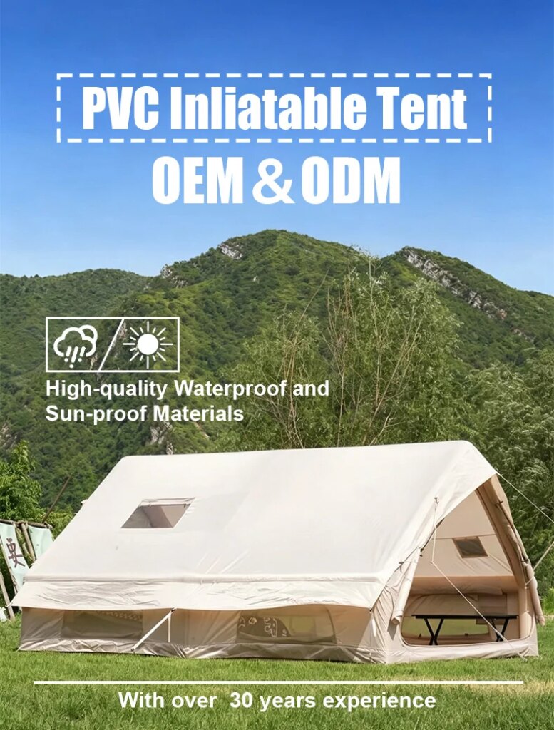 PVC Inflatable Camping Tent Quick Automatic Opening for Emergency Disaster Relief Medical Use