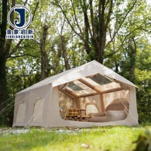 Inflatable Camping Tent 1-12 Person Heavy Duty Waterproof Automatic Opening for Disaster Relief