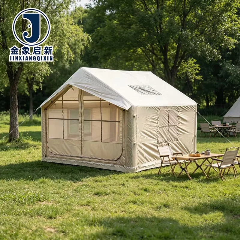 Inflatable Camping Tent 1-12 Person Quick Automatic Opening Heavy Duty Waterproof UV-Resistant Four-Season Outdoor Family Tent