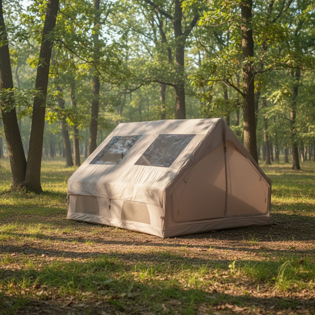 PVC Camping Tent 2-8 Person Quick Automatic Opening Four-Season Waterproof Windproof for Emergency Relief